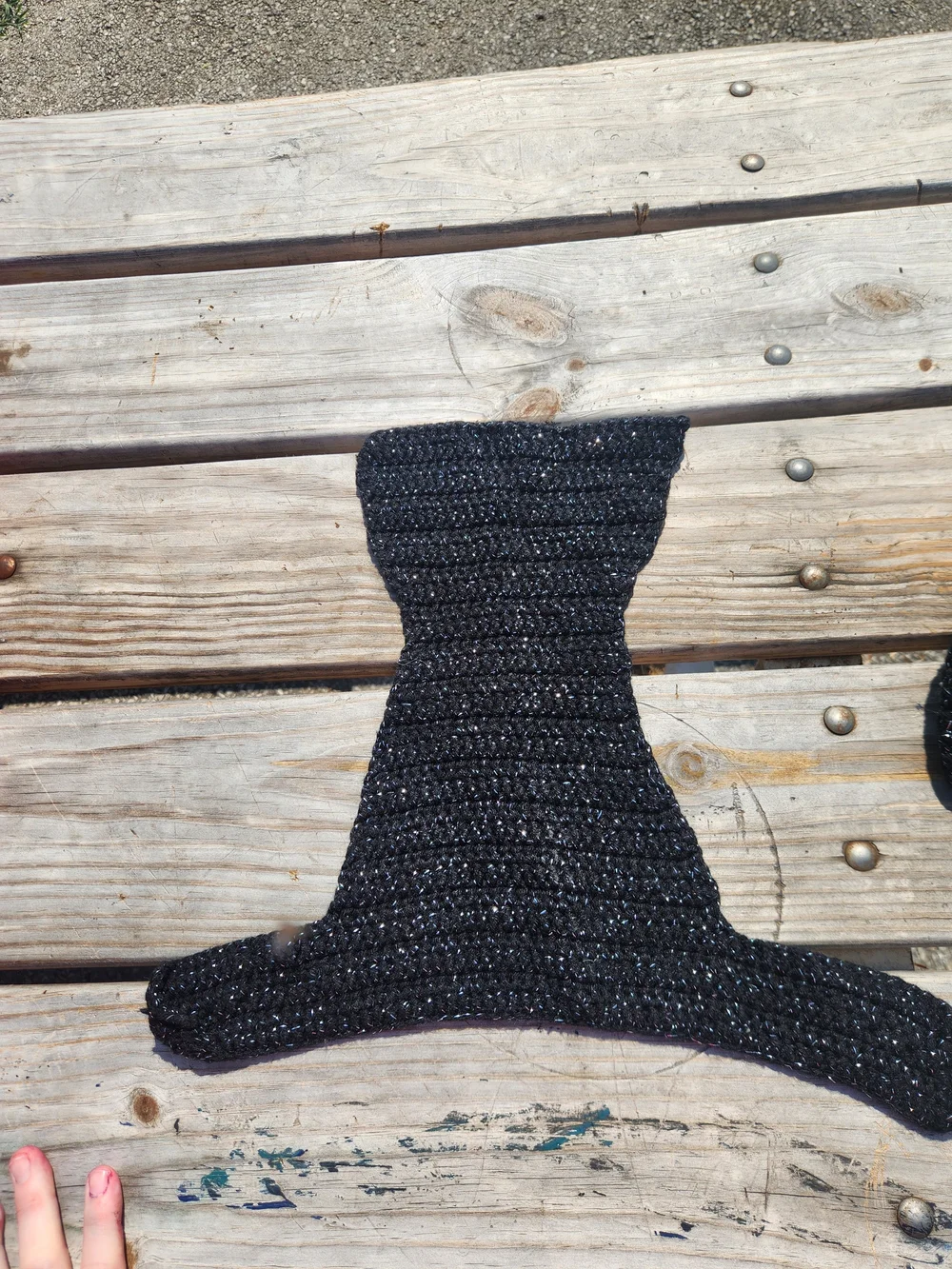 Handmade Black Crochet Baby Outfit Set